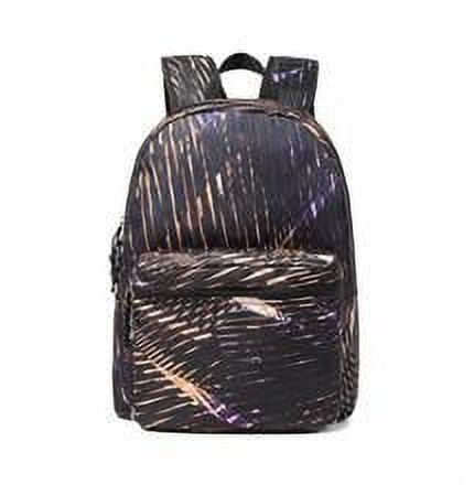 K-Cliffs  Unisex 18" Meteor Print School Backpack , Travel Daypack for Laptop  Black/Gold , Teen-Adult  100% Polyester