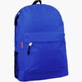 thumbnail image 1 of K-Cliffs Unisex 18" Polyester Padded Shoulder Straps Large School Backpack Royal Blue, 1 of 4