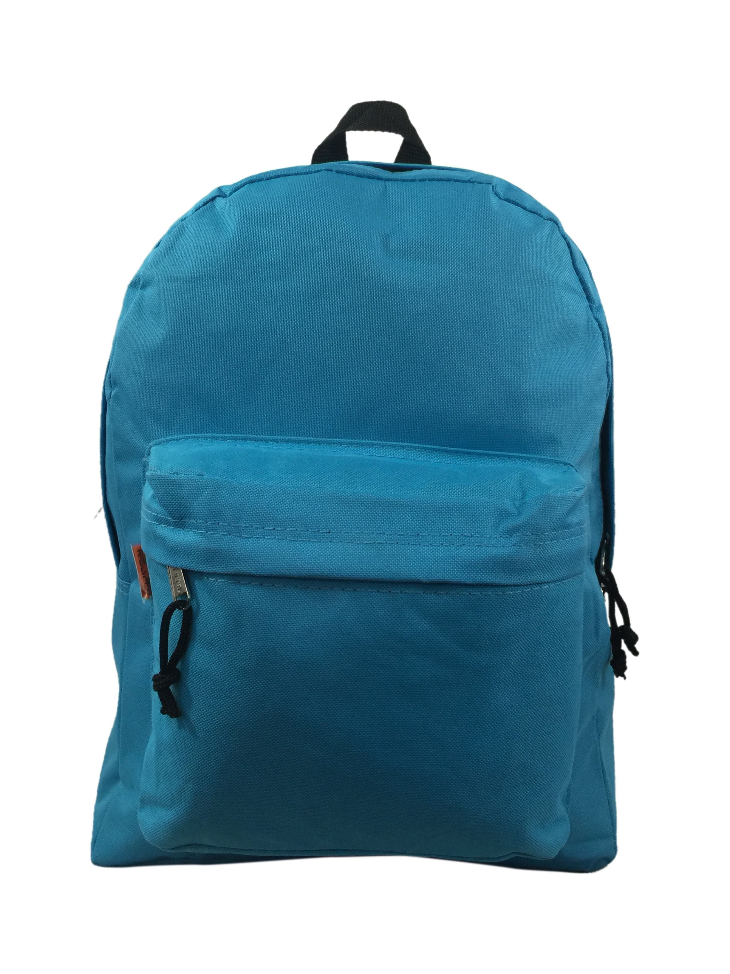 K-Cliffs Unisex Classic 16" Elementary-High School Backpack, Polyester Lake Blue