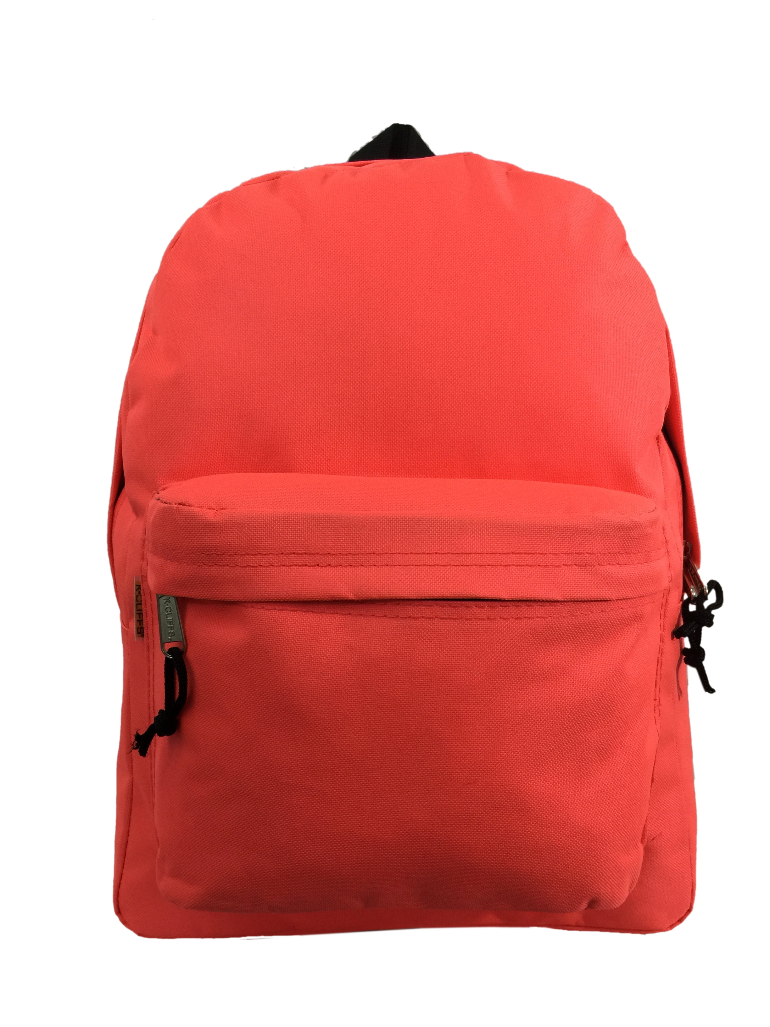 K-Cliffs Unisex Classic 16" School Backpack, Pink, Elementary-Adult 100% Polyester
