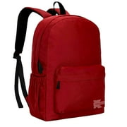 K-Cliffs Unisex Classic 18 Backpack Simple Student School Bag Lightweight Water Resistant Durable Daypack Red, Unisex