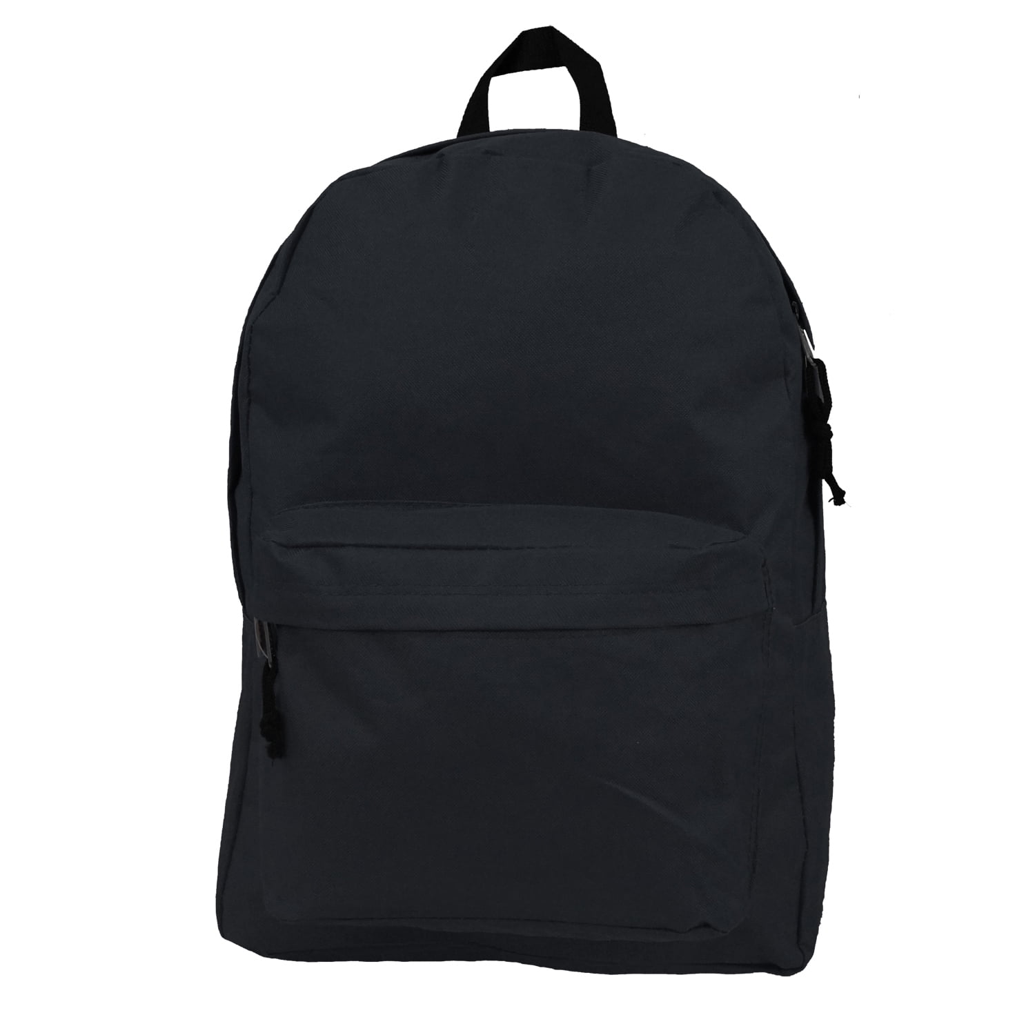 K-Cliffs Unisex Classic 18" School Backpack, Padded Shoulder Strap, Black, Polyester