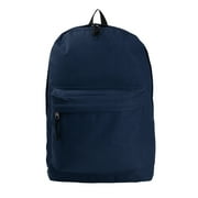 K-Cliffs Unisex Classic 18 School Backpack with Curved Padded Shoulder Straps Teen-Adults, Navy