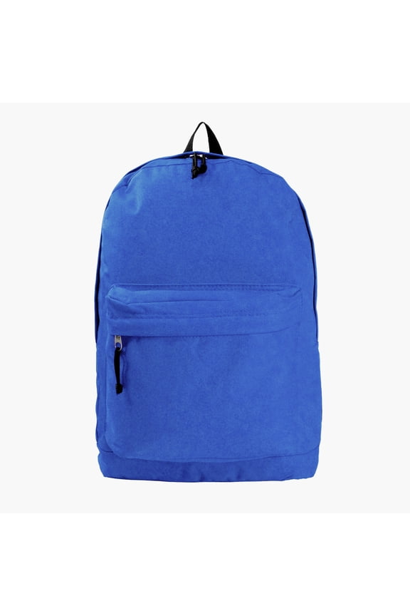 Unisex Classic Backpack 18" with Curved Shoulder Straps Royal Blue