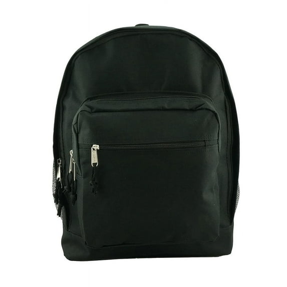 K-Cliffs Unisex Classic Large 17.5" Lightweight Durable School Backpack, Black, 100% Polyester