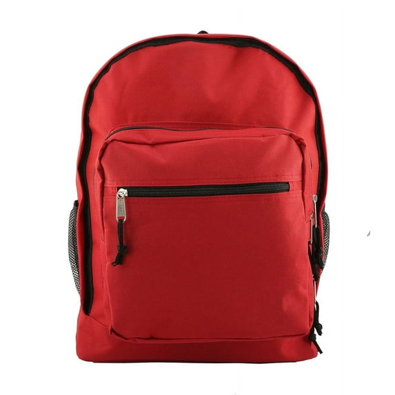 K-Cliffs Unisex Classic Large 18.5" School Backpack, Polyester, Red