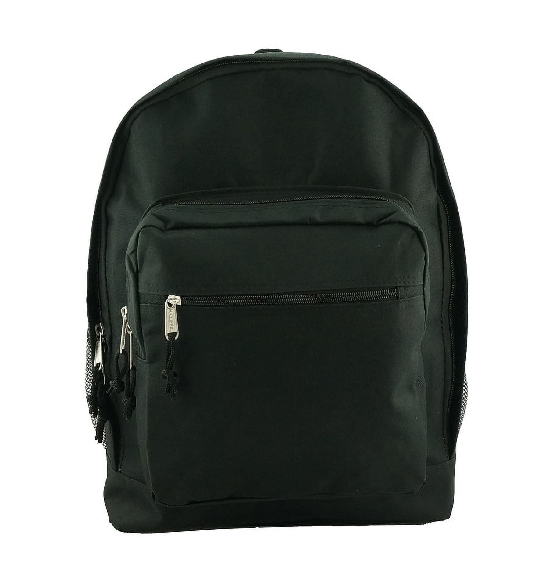 K-Cliffs Unisex Classic Large Lightweight Polyester Durable 17" School Backpack Teen-Adults,  Black