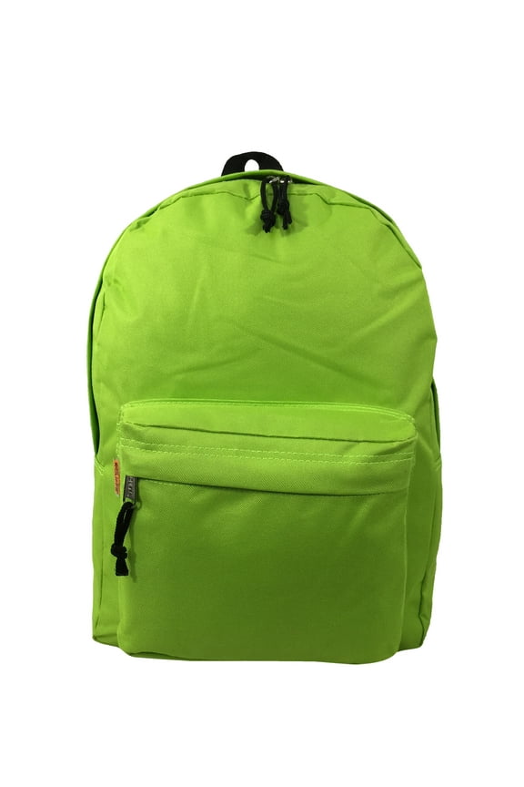 Unisex Classic School 16" Backpack Fluorescent Green, 100% Polyester