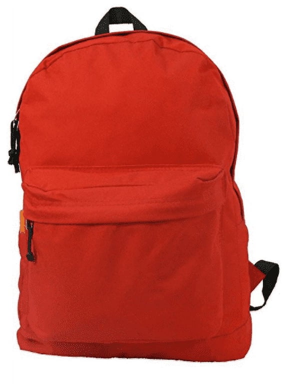 Unisex Classic School 18" Backpack Red, Elementary-Adult, 100% Polyester