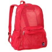 K-Cliffs Unisex Classic Student 100% Mesh Backpack in Red