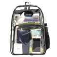 thumbnail image 1 of K-Cliffs Unisex Clear 17" See through PVC School Backpacks, Black Trim, 20pcs, 1 of 8