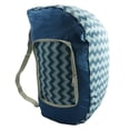 thumbnail image 1 of K-Cliffs Unisex Foldable Lightweight 100% Polyester Backpack Duffel Bag, Hiking, Errands, Navy Diamond Pattern, 1 of 6