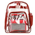 thumbnail image 1 of K-Cliffs Unisex Heavy Duty Clear  PVC Transparent Backpack in Red, Teen-Adult, 1 of 8