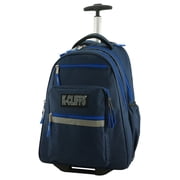K-Cliffs Unisex Navy Blue Heavy Duty Rolling Backpack