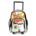 KCliffs Unisex Rolling Clear Backpack with Wheels
