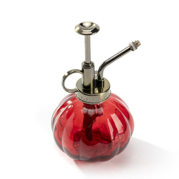 K-Cliffs Vintage Red Clear Glass Spray Bottle, Plant Mister, 3.5L x 3.2W x 6.5H inches, 1 Piece, 1 Pack