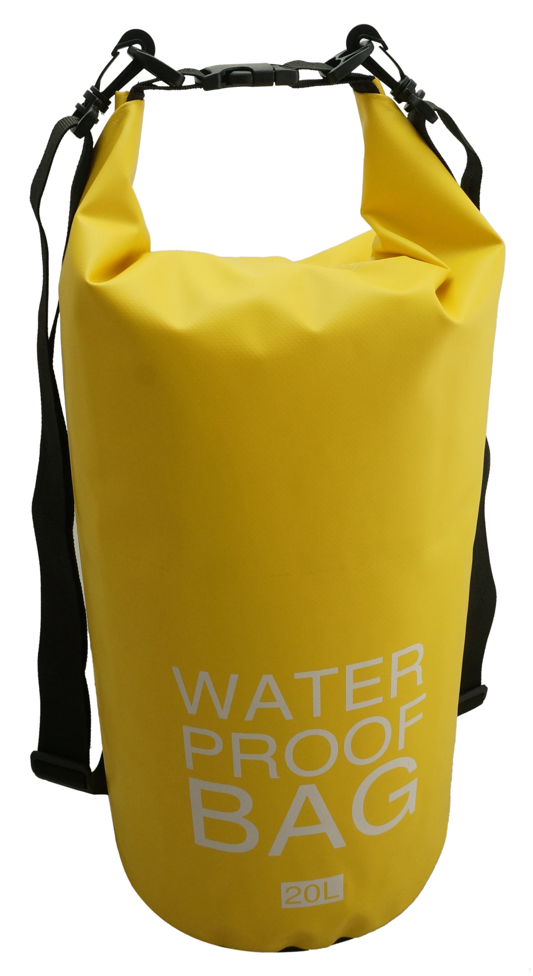 K-cliffs Waterproof Dry Sack Roll Top Floating Bag for Kayaking Canoeing Fishing Rafting , Camping 20L Yellow