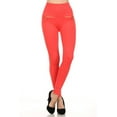 thumbnail image 1 of K-Cliffs Women's Fleece Legging Pants with 2 Gold Zippers & Seams in Front,  Color Coral,  One Size, 1 of 5