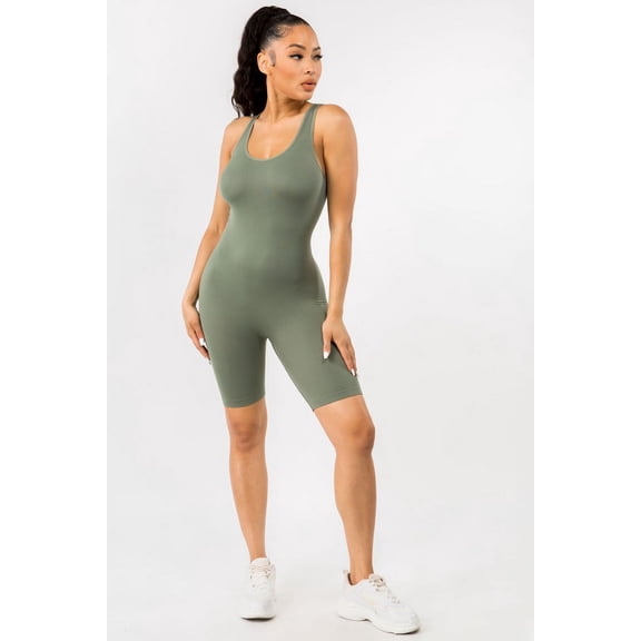 K-Cliffs Women's One Size Seamless Body Shaping Romper, 95% Polyester, 5% Spandex