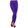 thumbnail image 1 of K-Cliffs Women's One Size Seamless Fleece Lined Leggings 2" Waistband,  (Purple) -, 1 of 8