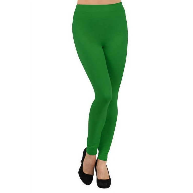 Green store fuzzy leggings