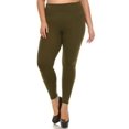 thumbnail image 1 of K-Cliffs Women's Plus Classic Full Length Seamless Fleece Leggings, Plus Size/One Size , Army Green, 1 of 6