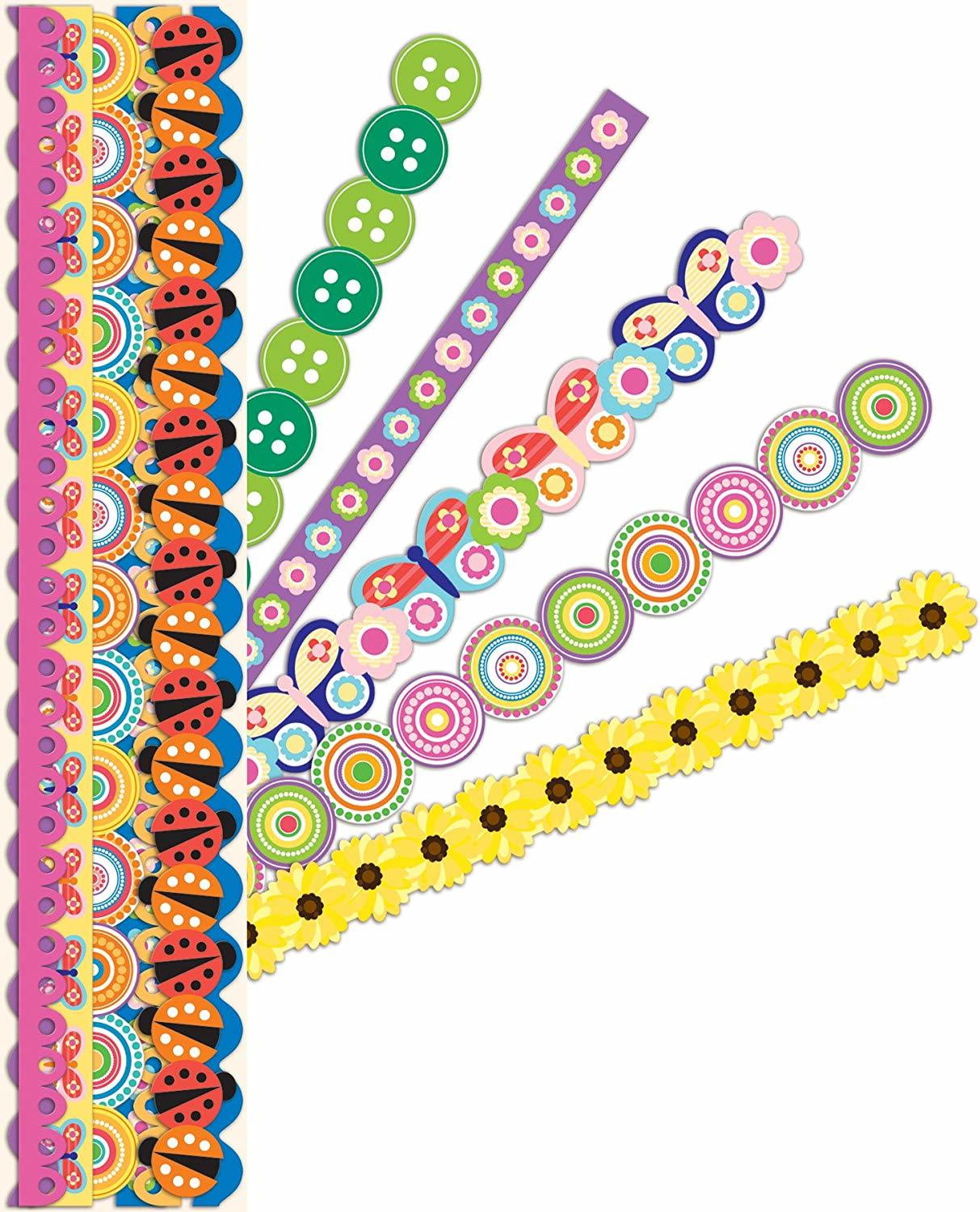 K&Co Adhesive Paper Borders Summer Bright