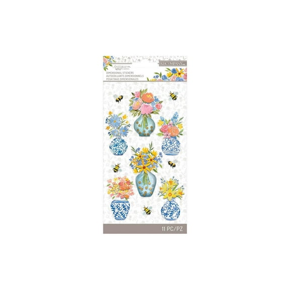 K&Co Antique Garden Sticker Floral Vase