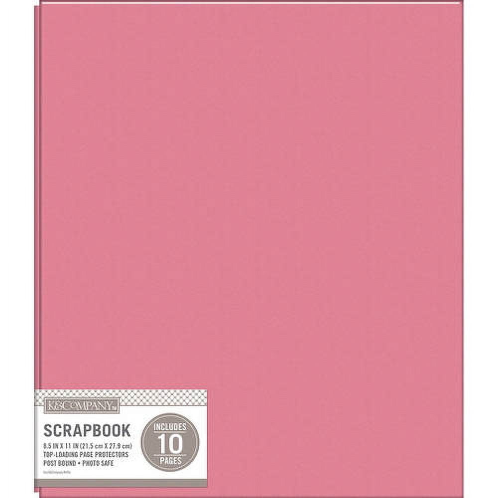 K&Co Scrapbook 8.5x11 Basic Faux Lthr Pink