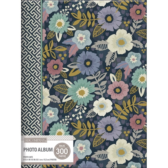 K&Company 3 Up Spiral Memo Photo Album -Simple Floral, Pk 1, K&Company