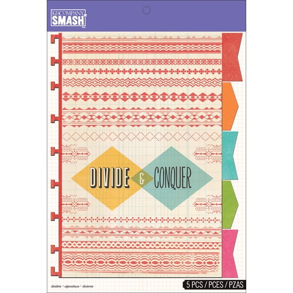 K & Company Divider Smash Tabs, 5-pack