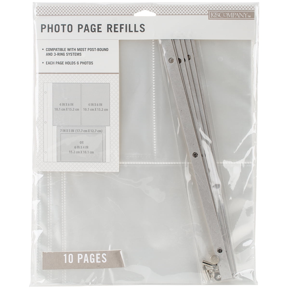 Photo Page Refills 8.5"X11" 10/Pkg(2) 4x6 & (1) 7"X5