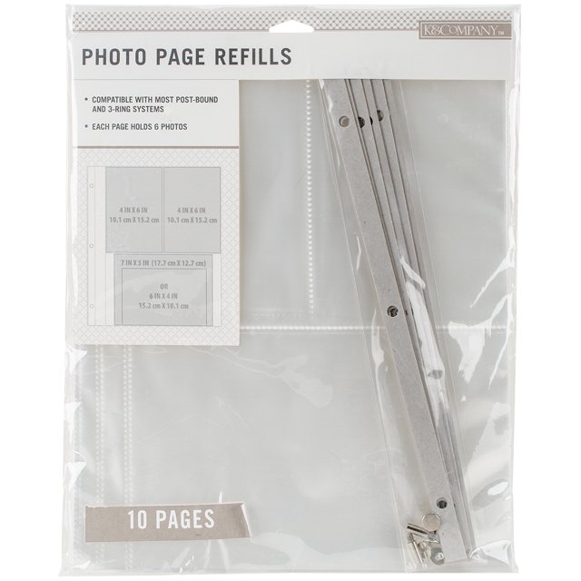 Photo Page Refills 8.5"X11" 10/Pkg(2) 4x6 & (1) 7"X5