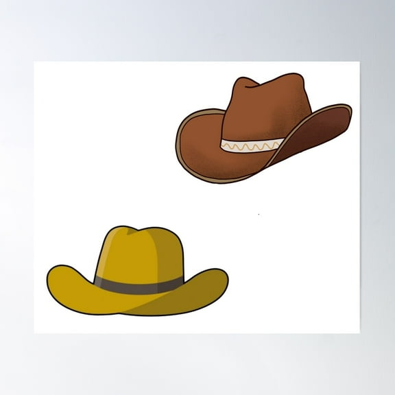 K Cowboy Hat Funny Poster Wall Art, Modern Wall Decor For Living Room Bedroom, 12x18 UNFRAMED