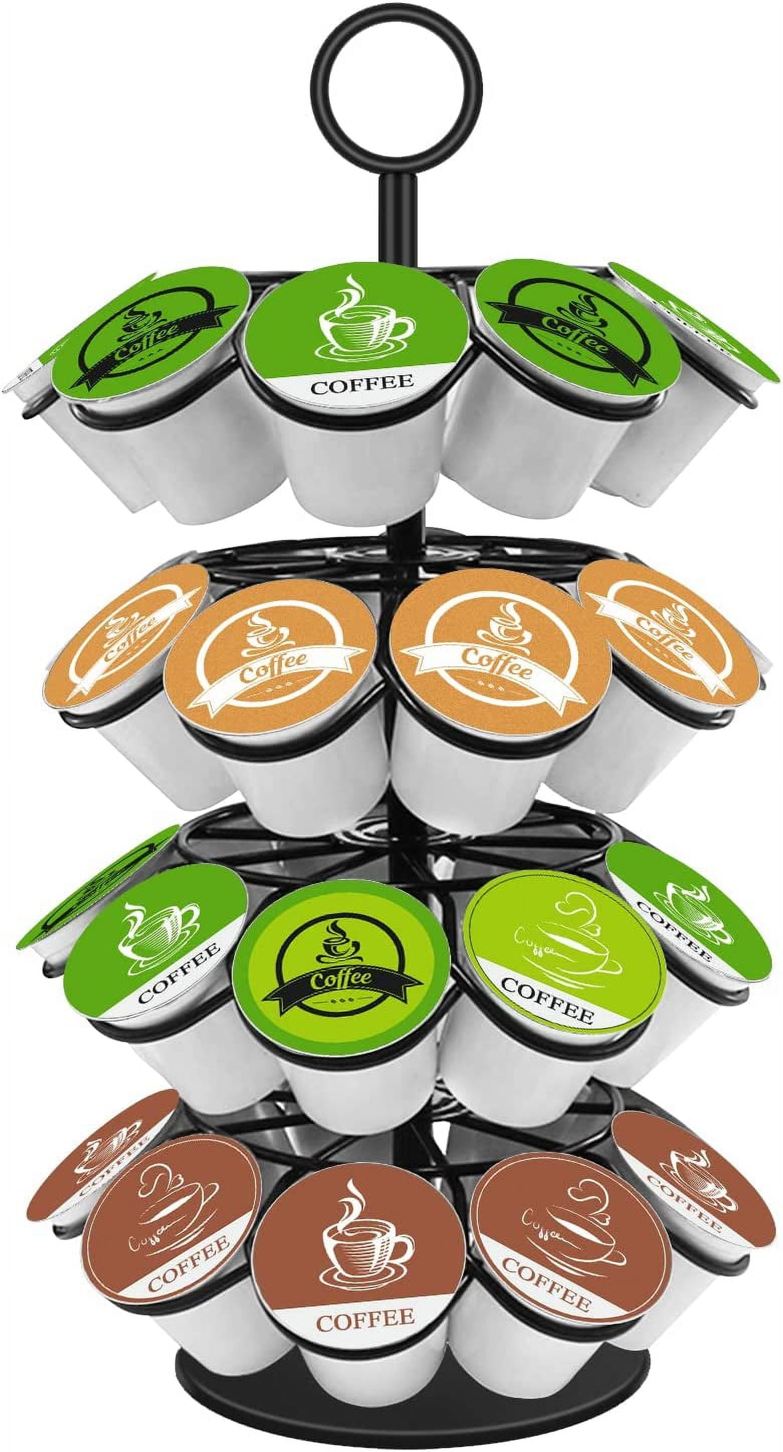 Black Metal 360-Degree Rotating K-Cup Coffee Pod Holder