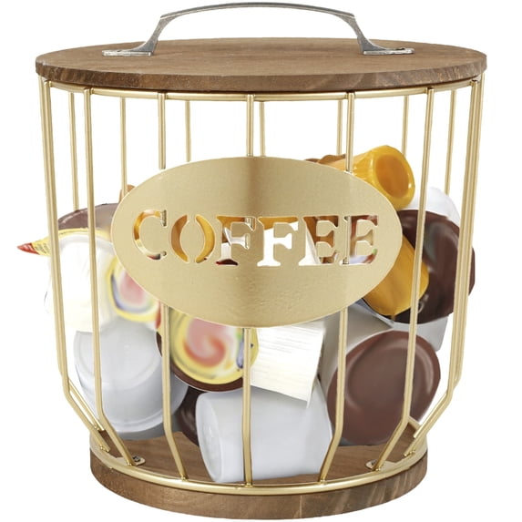 K Cup Holder Organizer, Sturdy Coffee Pod Holder Organizer, Large Capacity Storage Basket for Kitchen Counter and Office Desktop
