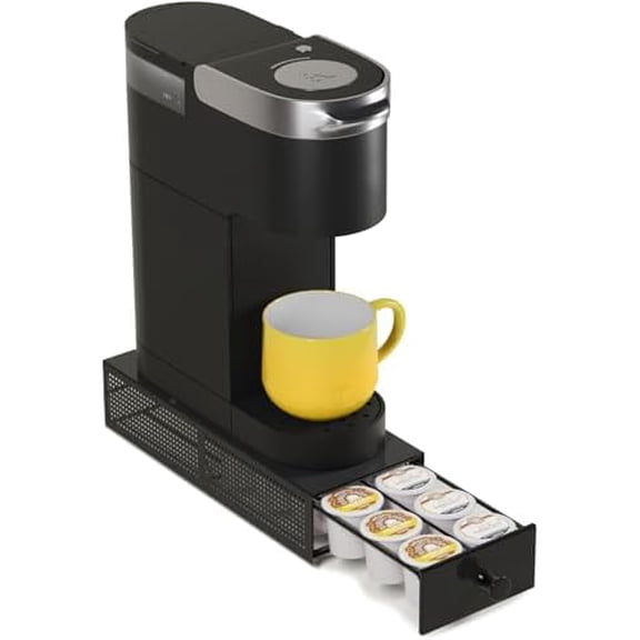 K Cup Organization Storage Drawer Maker K Cup Holder Coffee Pod Organizer Stand Tray Counter Rack Countertop Maker Stand Capsules Compatible with Keurig Accessories Holds 12 Pods