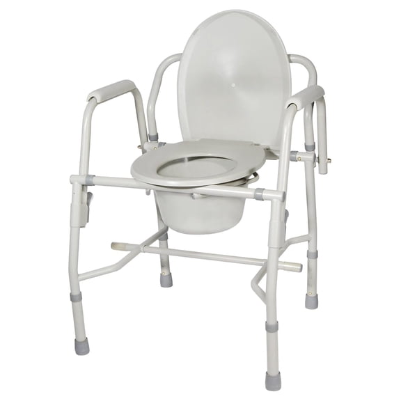K. D. Deluxe Steel Drop-Arm Commode (Tool Free)
