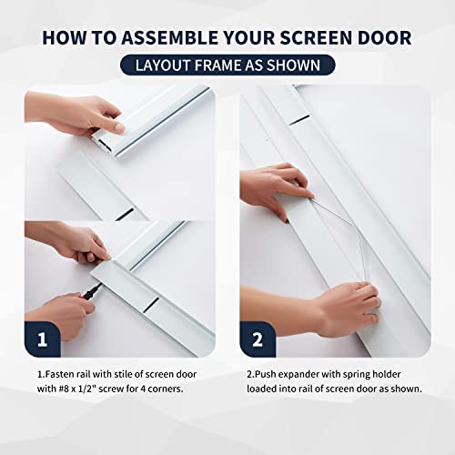 K.D. Standard Aluminum Sliding Patio Screen Door Kit 17/8" Frame (30
