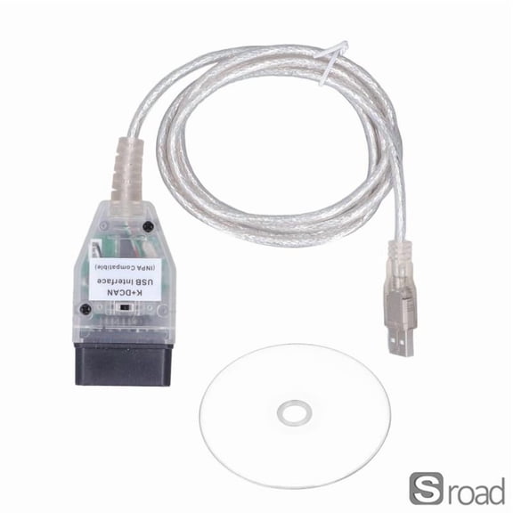 K+DCAN Cable For BMW, OBD2 Diagnostic Interface With Switch For Coding/Programming, Compatible With 1/3/5/X Series (2004-2013 Models)