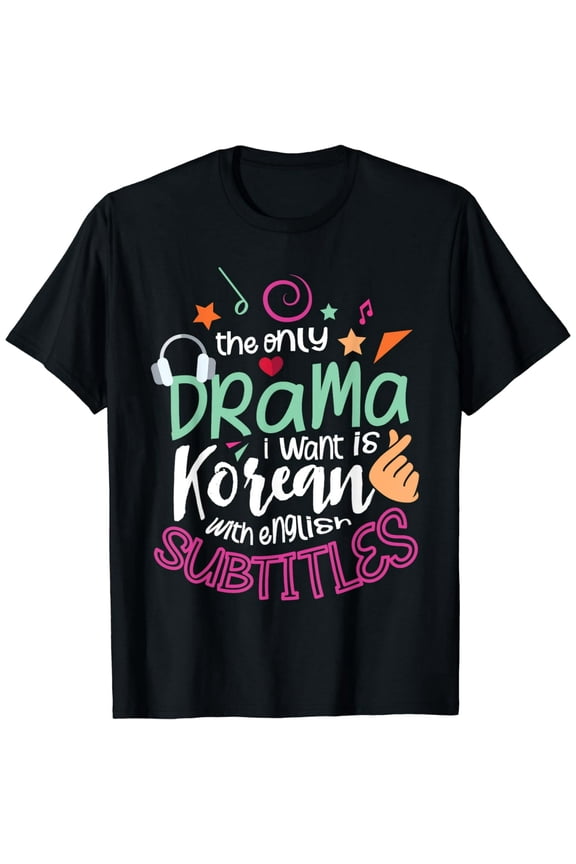 K-Drama Fan Graphic T-Shirt Funny Korean Subtitle Quote Cotton Crewneck