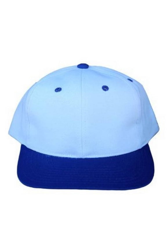 K & E Apparel Snapback Hat, White Royal Blue