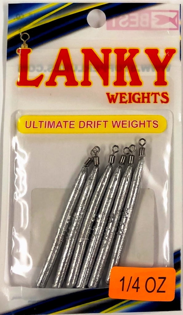 K&E Tackle Lanky Weights Fishing Sinker 1/4 oz. - Lead