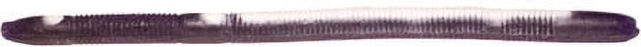 K&E Tackle Original Bass Stopper Rigged Worm 5.5" - Purple/White Stripe