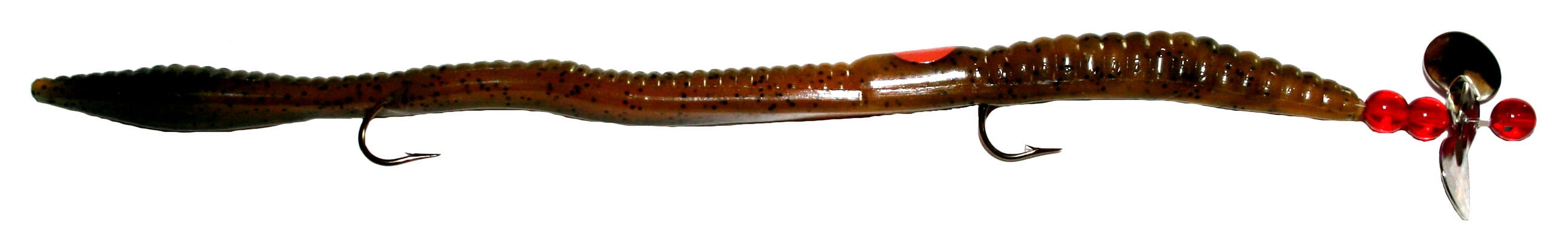 K&E Tackle Sidewinder Rigged Worm Fishing Lure 6" - Natural