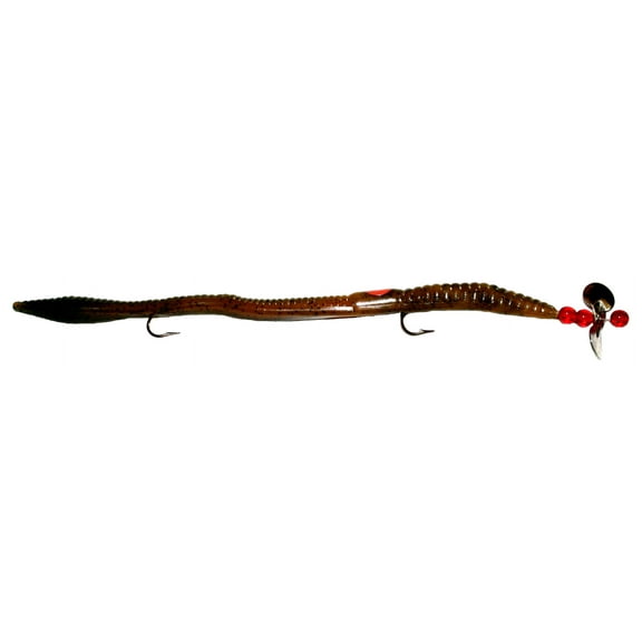 K&E Tackle Sidewinder Rigged Worm Fishing Lure 6" - Natural