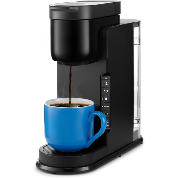 K-Express Single Serve K-Cup Pod Coffee Maker, 3 Brew Sizes, Strong Button Feature, 42oz Removable Reservoir, Black