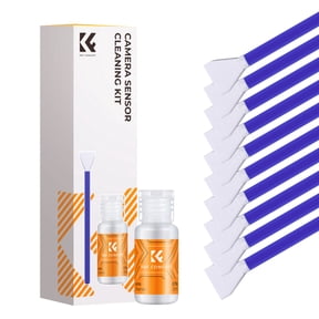 K&F CONCEPT 12mm Micro Four-Thirds 4/3 Sensor Cleaning Swab*10 + 20ml Sensor Cleaner, M43 Camera Cleaning Kit for All Models of M4/3 Camera Sensors