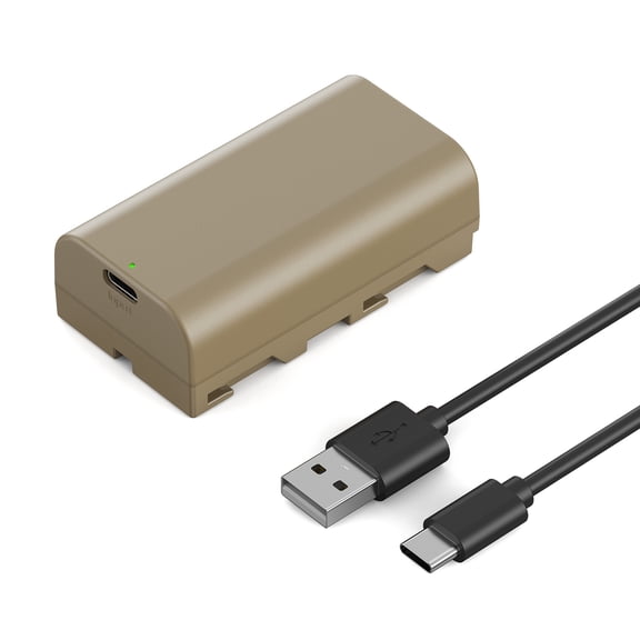 K&F CONCEPT 3500mAh NP-F550 Battery with USB-C Fast Charging, Replacement Camera Battery for Camcorders, Monitors, LED Video Lights