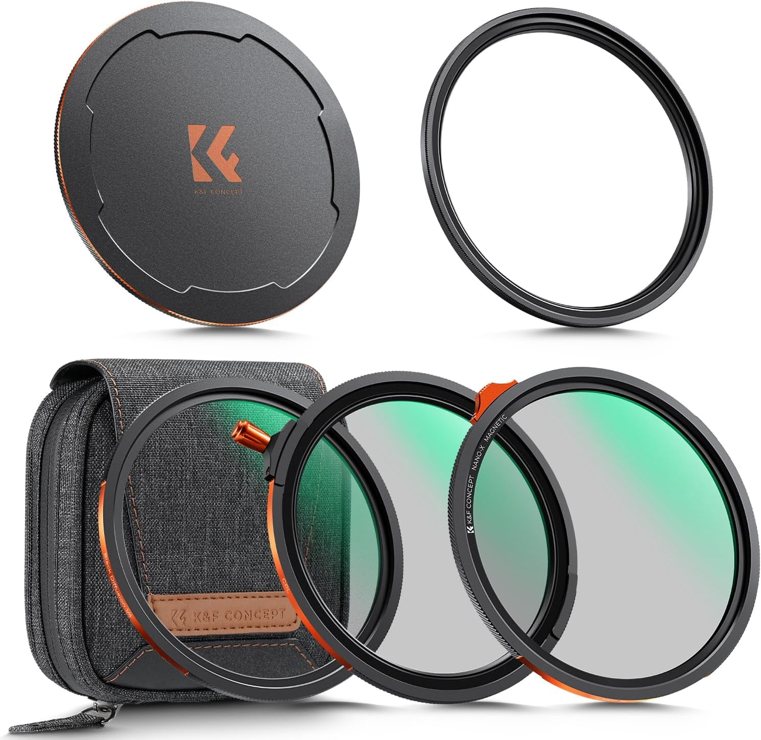 K&F CONCEPT 77mm Magnetic Filter Kit CPL + ND2-32 + Black Diffusion 1/4 ...